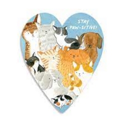 Stay Paw-sitive Art Heart Gift Puzzle